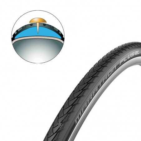 Cubiertas para Sillas de Ruedas Activas SCHWALBE Marathon Plus Evolution 24x1 25x1 26x1