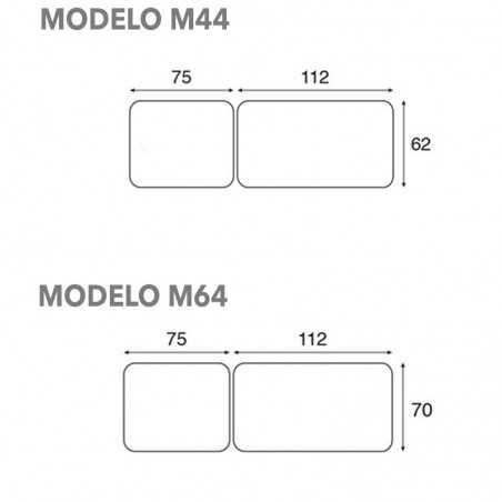 Camilla Fija 75 cm Madera 2 Cuerpos 62x188 cm