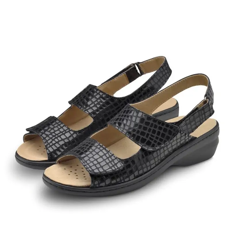 Sandalias Confort Color Negro