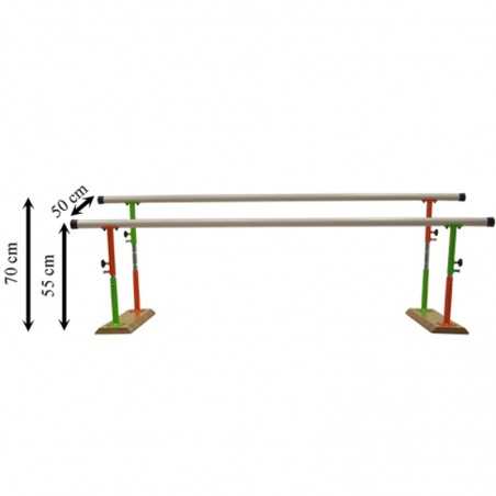 Paralela Infantil Plegable 2 Barras Regulable en Altura
