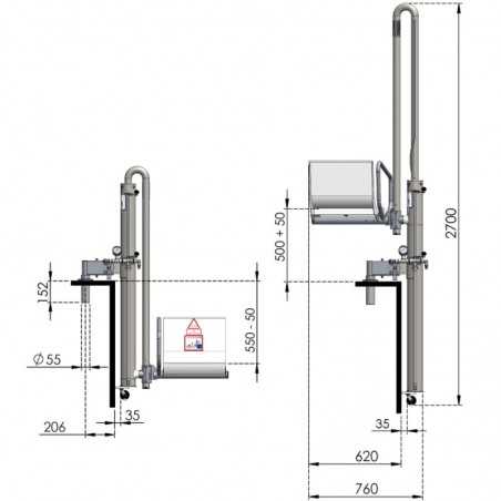 Elevador para Piscina METALU PK Portátil