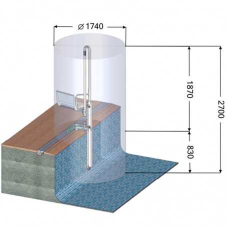 Elevador para Piscina METALU PK Portátil