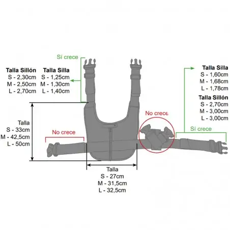 Chaleco Abdominal Transpirable Silla de Ruedas