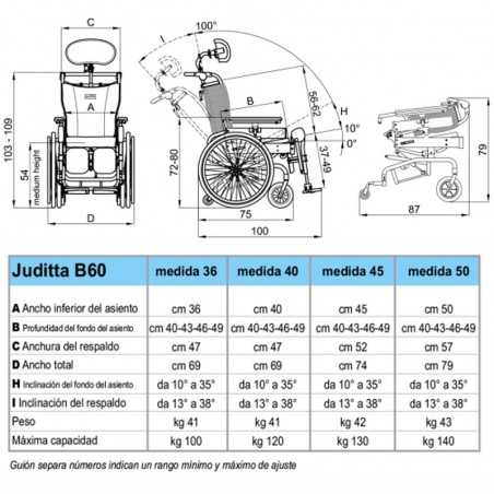 Silla de Ruedas Basculante Juditta