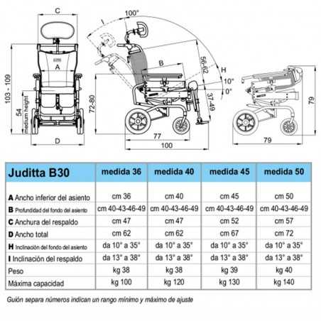 Silla de Ruedas Basculante Juditta