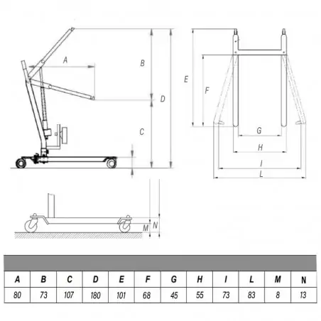 Verticalizador Eléctrico Apertura Manual o Pedal