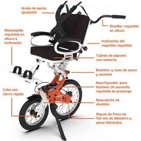 Silla para Senderismo Infantil Joelette Kid