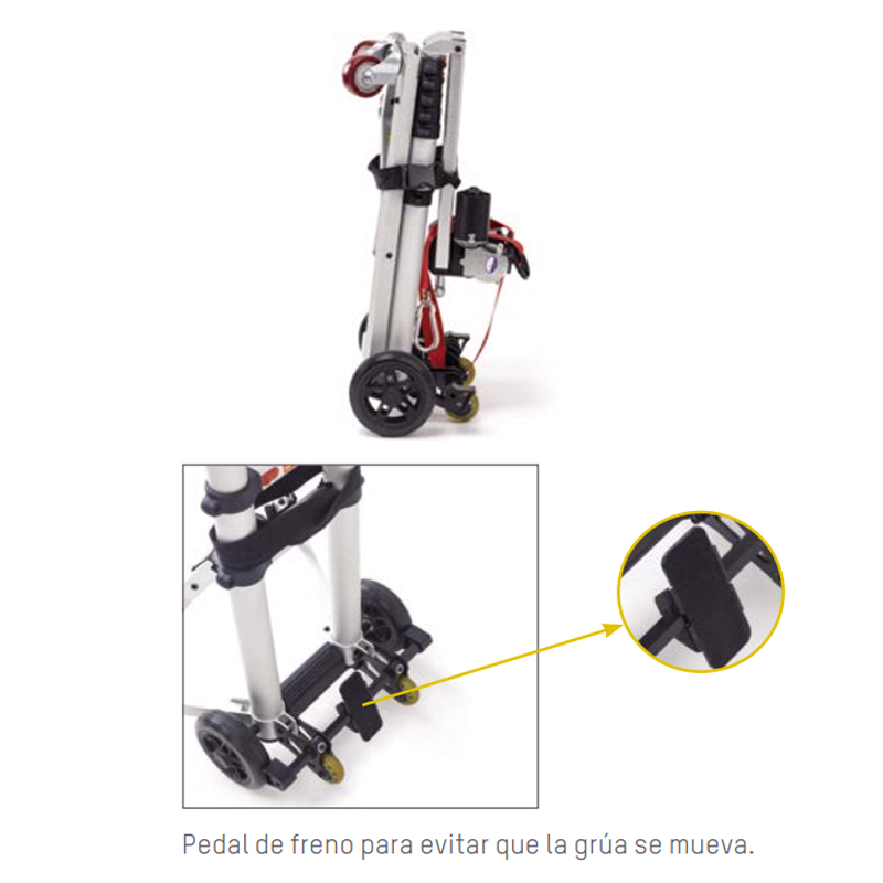 Grúa plegable para scooter o silla de ruedas