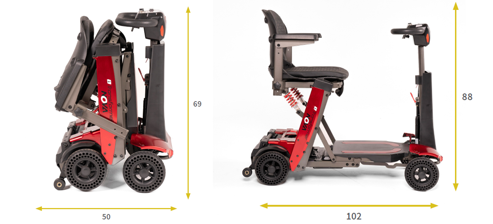 Medidas Scooter Minusválidos Plegable Apex Medical