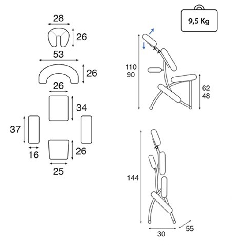 Silla multifuncional para terapias